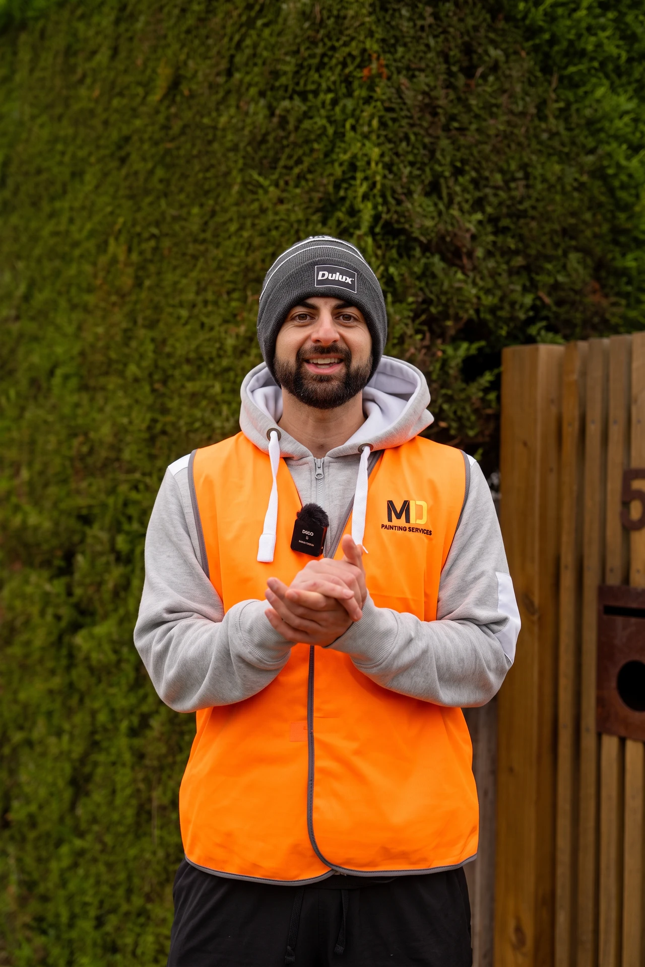 Mehdi, owner of MD Painting Services, on site in Melbourne