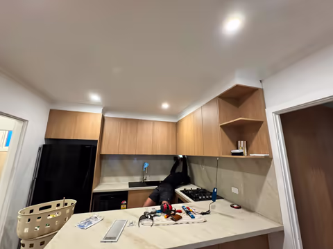 Freshly painted kitchen, bathroom or laundry interior by MD Painting Services